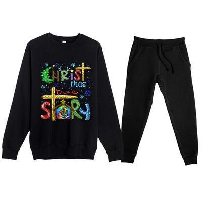 Christmas Graphic And Xmas Eve Christmas Christian Cute Gift Premium Crewneck Sweatsuit Set