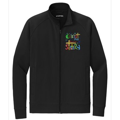 Christmas Graphic And Xmas Eve Christmas Christian Cute Gift Stretch Full-Zip Cadet Jacket