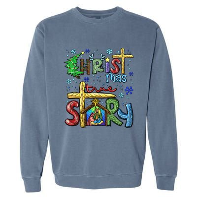 Christmas Graphic And Xmas Eve Christmas Christian Cute Gift Garment-Dyed Sweatshirt