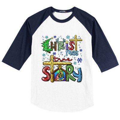 Christmas Graphic And Xmas Eve Christmas Christian Cute Gift Baseball Sleeve Shirt