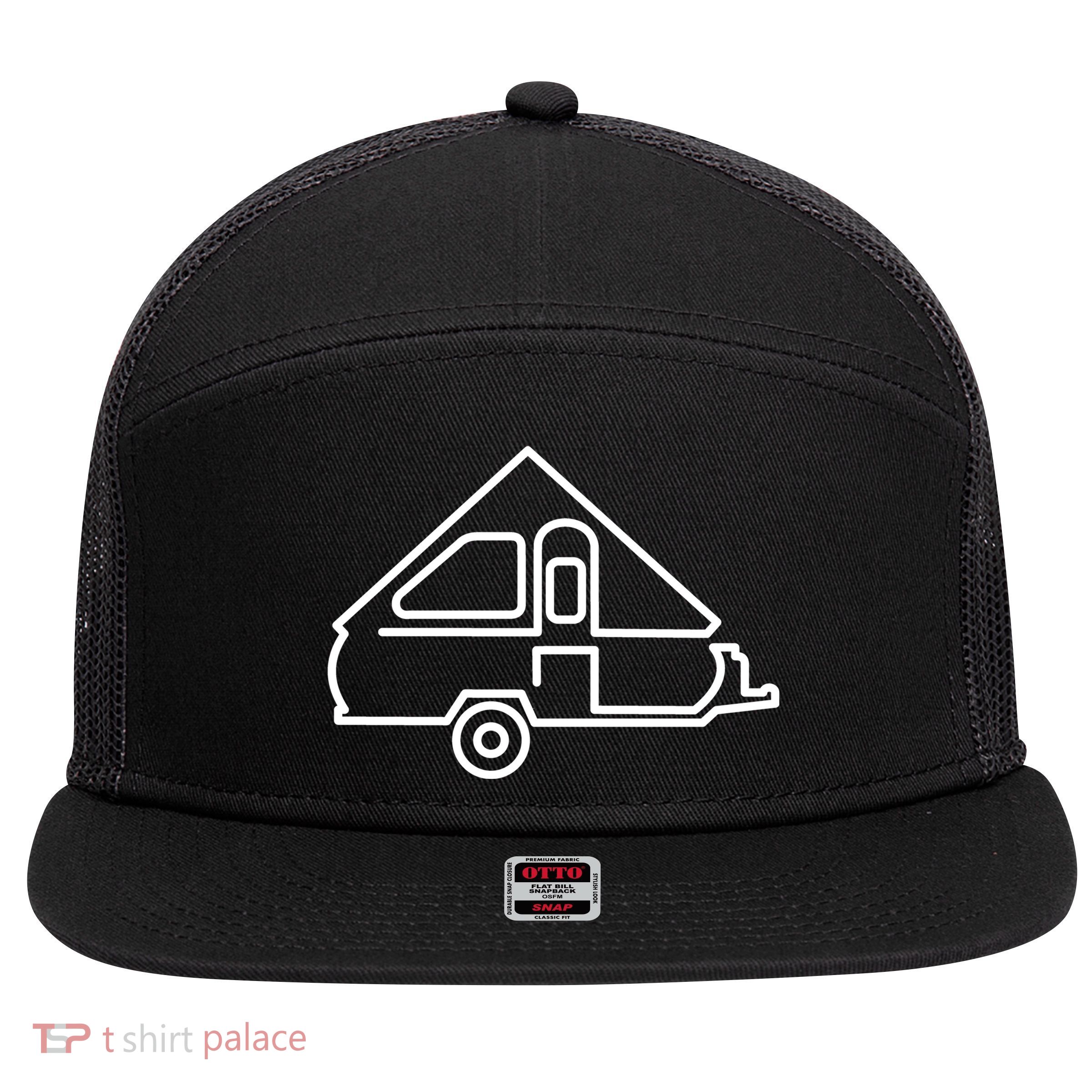 Camping Gift Aliner Travel Trailer Afunny Giftframe Camper 7 Panel Mesh Trucker Snapback Hat