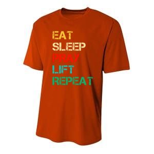 Christian Gym And Jesus Gym For Eat Sleep Pray Repeat Gift Youth Performance Sprint T-Shirt