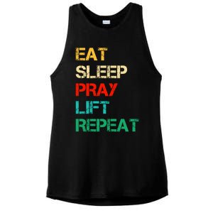 Christian Gym And Jesus Gym For Eat Sleep Pray Repeat Gift Ladies PosiCharge Tri-Blend Wicking Tank