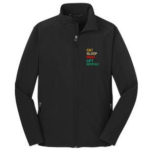 Christian Gym And Jesus Gym For Eat Sleep Pray Repeat Gift Core Soft Shell Jacket