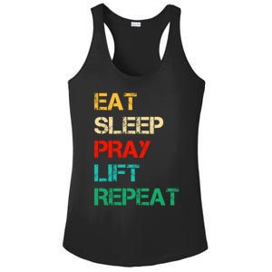 Christian Gym And Jesus Gym For Eat Sleep Pray Repeat Gift Ladies PosiCharge Competitor Racerback Tank