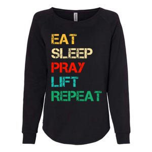 Christian Gym And Jesus Gym For Eat Sleep Pray Repeat Gift Womens California Wash Sweatshirt