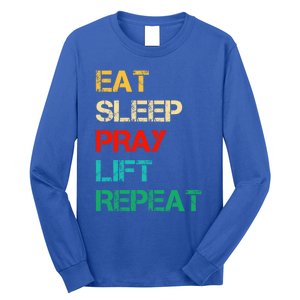 Christian Gym And Jesus Gym For Eat Sleep Pray Repeat Gift Long Sleeve Shirt