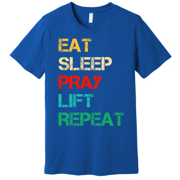 Christian Gym And Jesus Gym For Eat Sleep Pray Repeat Gift Premium T-Shirt