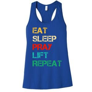 Christian Gym And Jesus Gym For Eat Sleep Pray Repeat Gift Women's Racerback Tank