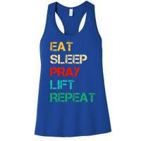 Christian Gym And Jesus Gym For Eat Sleep Pray Repeat Gift Women's Racerback Tank