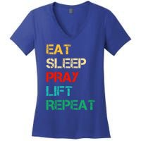 Christian Gym And Jesus Gym For Eat Sleep Pray Repeat Gift Women's V-Neck T-Shirt