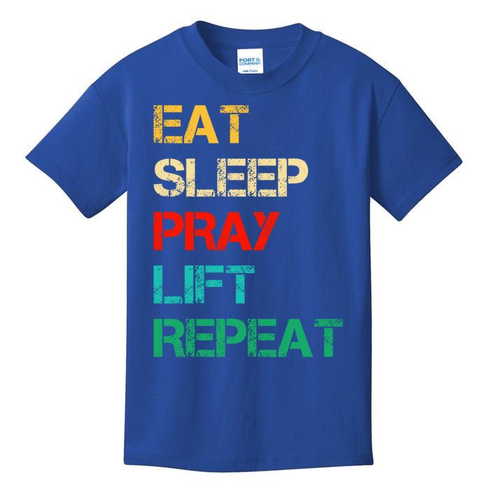 Christian Gym And Jesus Gym For Eat Sleep Pray Repeat Gift Kids T-Shirt