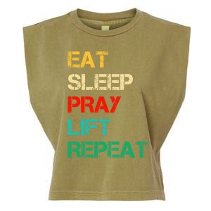 Christian Gym And Jesus Gym For Eat Sleep Pray Repeat Gift Garment-Dyed Women's Muscle Tee