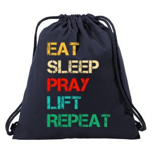 Christian Gym And Jesus Gym For Eat Sleep Pray Repeat Gift Drawstring Bag