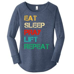 Christian Gym And Jesus Gym For Eat Sleep Pray Repeat Gift Women's Perfect Tri Tunic Long Sleeve Shirt