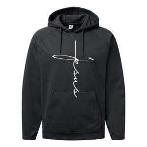 Christian Gospel And Bible Phrase For Our Lord Jesus Performance Fleece Hoodie