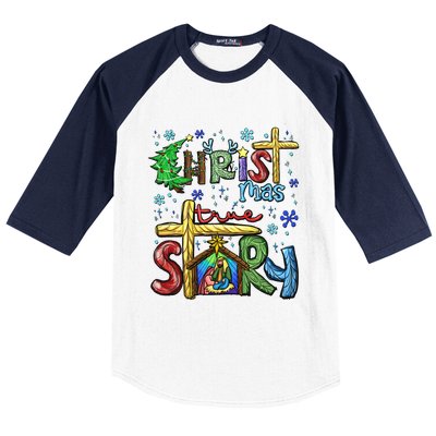 Christmas Graphic And Xmas Eve Christmas Christian Cool Gift Baseball Sleeve Shirt