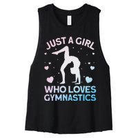 Cool Gymnastics Art For Women Gymnastics Gymnast Women's Racerback Cropped Tank