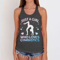 Cool Gymnastics Art For Women Gymnastics Gymnast Women's Knotted Racerback Tank