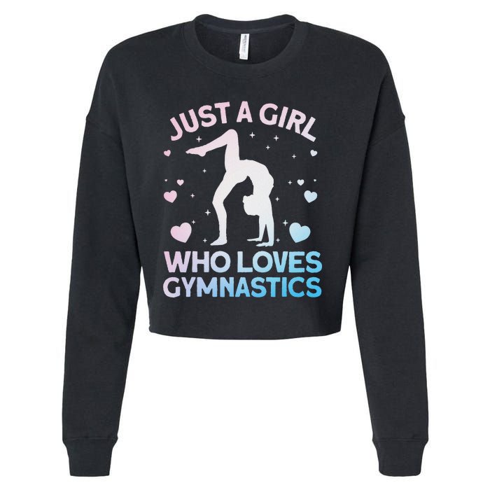 Cool Gymnastics Art For Women Gymnastics Gymnast Cropped Pullover Crew