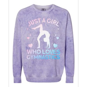 Cool Gymnastics Art For Girl Women Gymnastics Gymnast Gift Colorblast Crewneck Sweatshirt