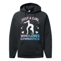 Cool Gymnastics Art For Girl Women Gymnastics Gymnast Gift Performance Fleece Hoodie