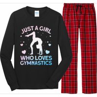 Cool Gymnastics Art For Girl Women Gymnastics Gymnast Gift Long Sleeve Pajama Set