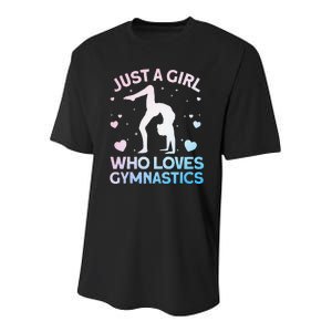 Cool Gymnastics Art For Girl Women Gymnastics Gymnast Gift Youth Performance Sprint T-Shirt