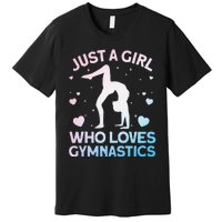 Cool Gymnastics Art For Girl Women Gymnastics Gymnast Gift Premium T-Shirt