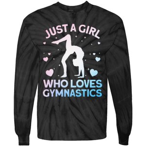 Cool Gymnastics Art For Girl Women Gymnastics Gymnast Gift Tie-Dye Long Sleeve Shirt