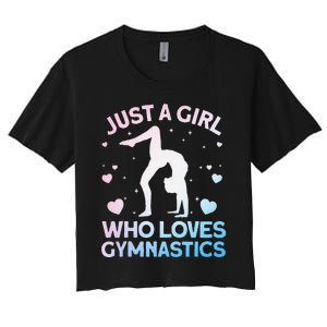 Cool Gymnastics Art For Girl Women Gymnastics Gymnast Gift Women's Crop Top Tee