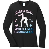 Cool Gymnastics Art For Girl Women Gymnastics Gymnast Gift Ladies Long Sleeve Shirt