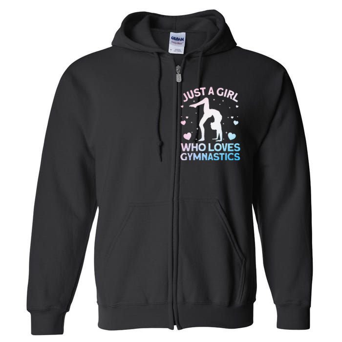 Cool Gymnastics Art For Girl Women Gymnastics Gymnast Gift Full Zip Hoodie