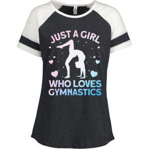 Cool Gymnastics Art For Girl Women Gymnastics Gymnast Gift Enza Ladies Jersey Colorblock Tee