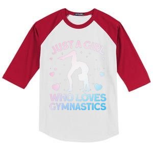 Cool Gymnastics Art For Girl Women Gymnastics Gymnast Gift Kids Colorblock Raglan Jersey