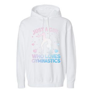 Cool Gymnastics Art For Girl Women Gymnastics Gymnast Gift Garment-Dyed Fleece Hoodie