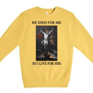 Christian Gospel And Bible Phrase For Our Lord Jesus Premium Crewneck Sweatshirt