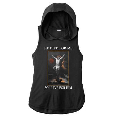 Christian Gospel And Bible Phrase For Our Lord Jesus Ladies PosiCharge Tri-Blend Wicking Draft Hoodie Tank