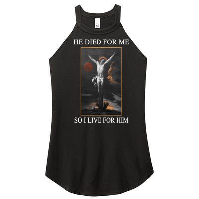 Christian Gospel And Bible Phrase For Our Lord Jesus Women’s Perfect Tri Rocker Tank