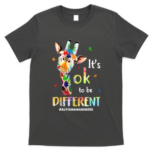 Cute Giraffe Animal Its Ok To Be Different Gift Autism Awareness T-Shirt