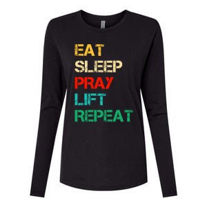 Christian Gym And Jesus Gym For Eat Sleep Pray Repeat Gift Womens Cotton Relaxed Long Sleeve T-Shirt