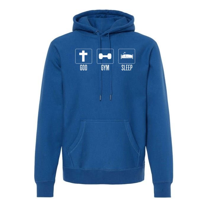 Christian Gym And Jesus Gym For God Gym Sleep Funny Gift Premium Hoodie