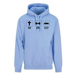 Christian Gym And Jesus Gym For God Gym Sleep Funny Gift Unisex Surf Hoodie