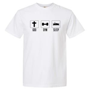 Christian Gym And Jesus Gym For God Gym Sleep Funny Gift Garment-Dyed Heavyweight T-Shirt