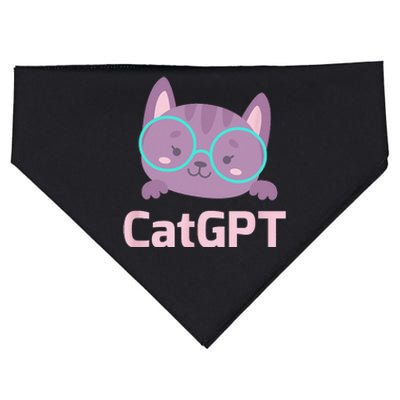 Cat GPT Ai Cat Geek Cat Lovers & Chat GPT Back To School USA-Made Doggie Bandana