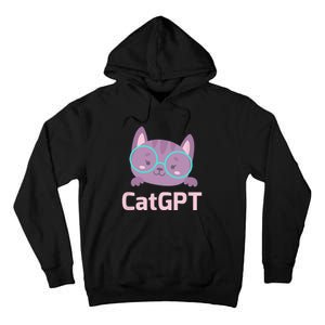 Cat GPT Ai Cat Geek Cat Lovers & Chat GPT Back To School Tall Hoodie