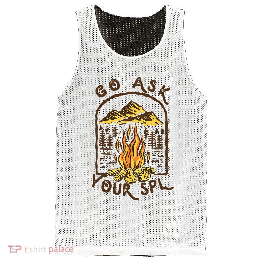 Camping Go Ask Your SPL Camper Gift Mesh Reversible Basketball Jersey Tank