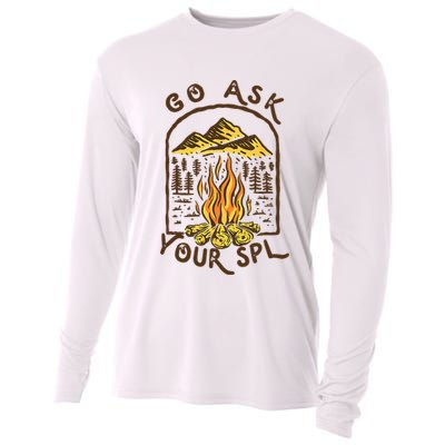 Camping Go Ask Your SPL Camper Gift Cooling Performance Long Sleeve Crew