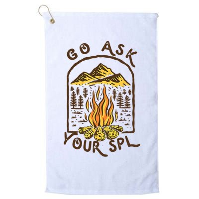 Camping Go Ask Your SPL Camper Gift Golf Towel