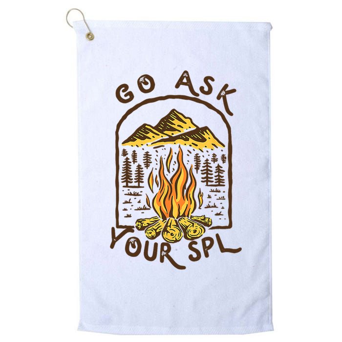 Camping Go Ask Your SPL Camper Gift Golf Towel